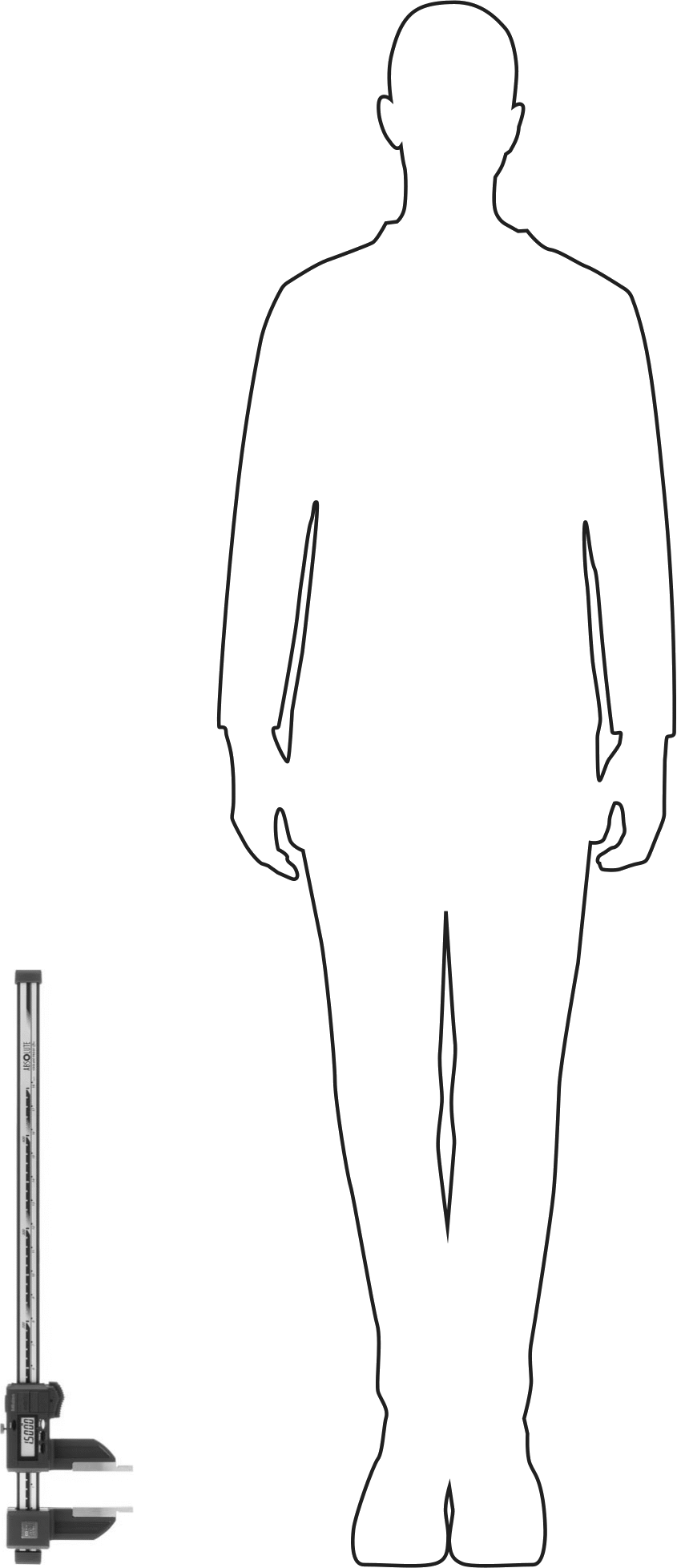 Soğutma Sıvısına Dayanıklı Mitutoyo Dijital Kaliper, Model 552-312-10, 0“ ila 18” ve 0 mm ila 450 mm Aralıklar