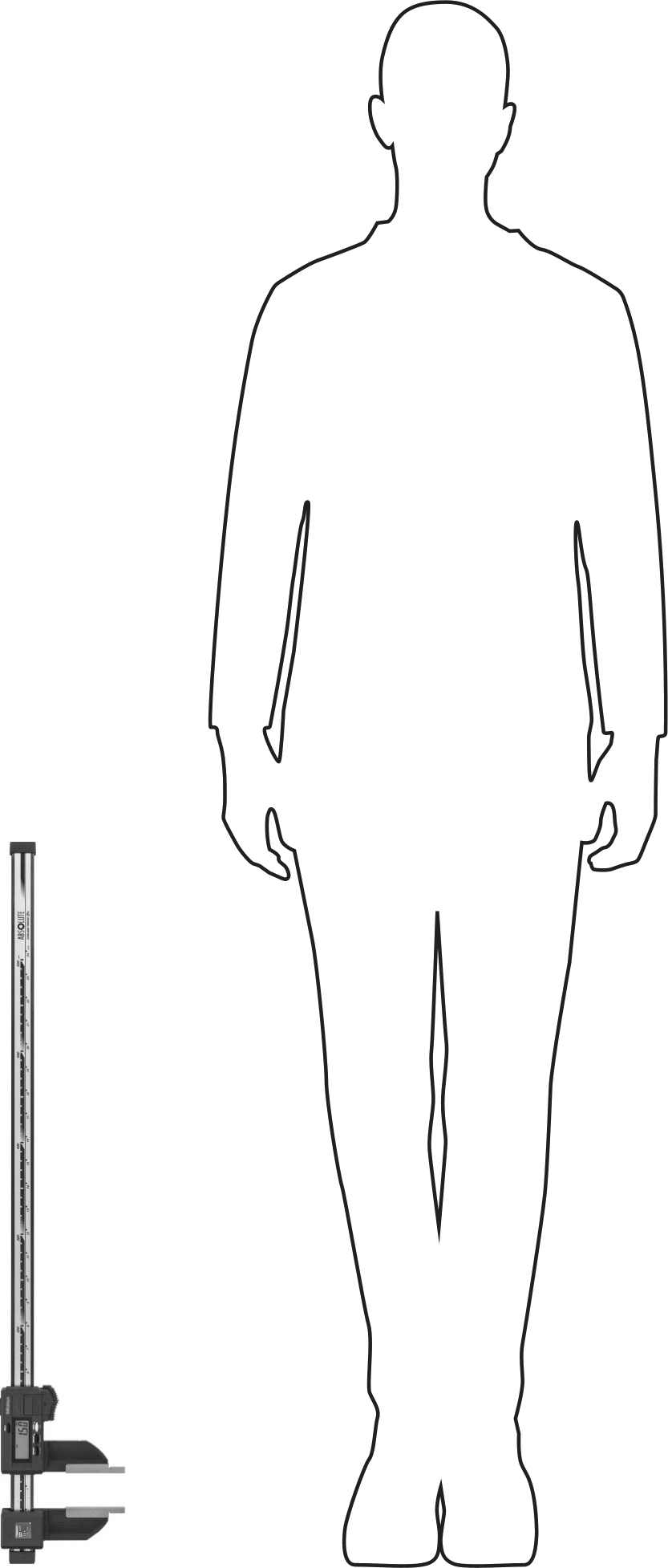 Soğutma Sıvısına Dayanıklı Mitutoyo Dijital Kaliper, Model 552-313-10, 0“ ila 24” ve 0 mm ila 600 mm Aralıklar