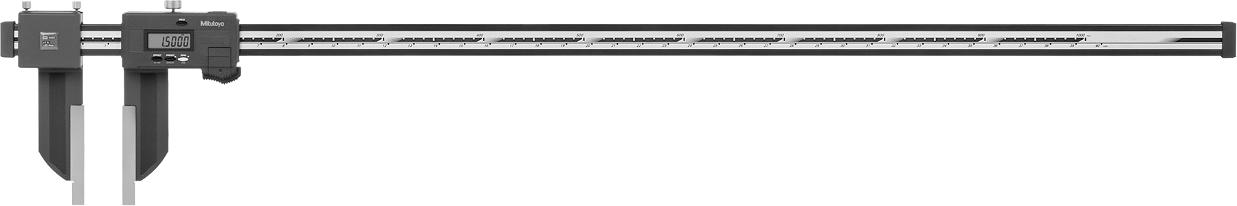 Soğutma Sıvısına Dayanıklı Mitutoyo Dijital Kaliper, Model 552-314-10, 0“ ila 40” ve 0 mm ila 1000 mm Aralıklar