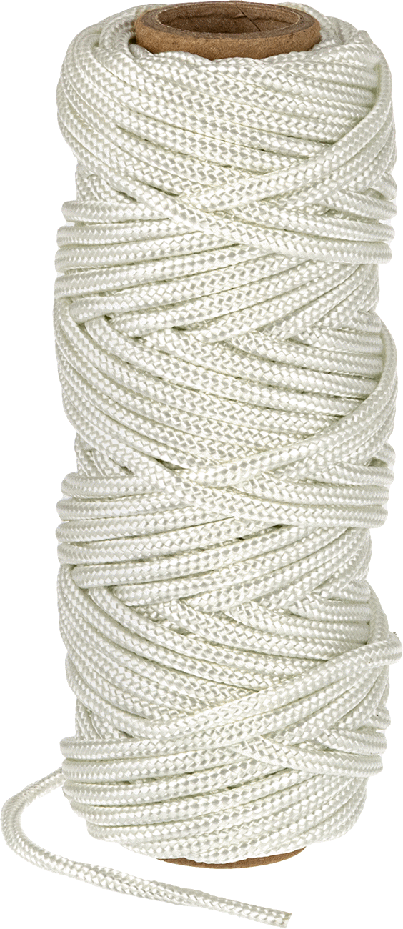 Aşınmaya Dayanıklı Yüksek Mukavemetli İp, 1/2 lb. Boru, 1/8" Çap, Beyaz