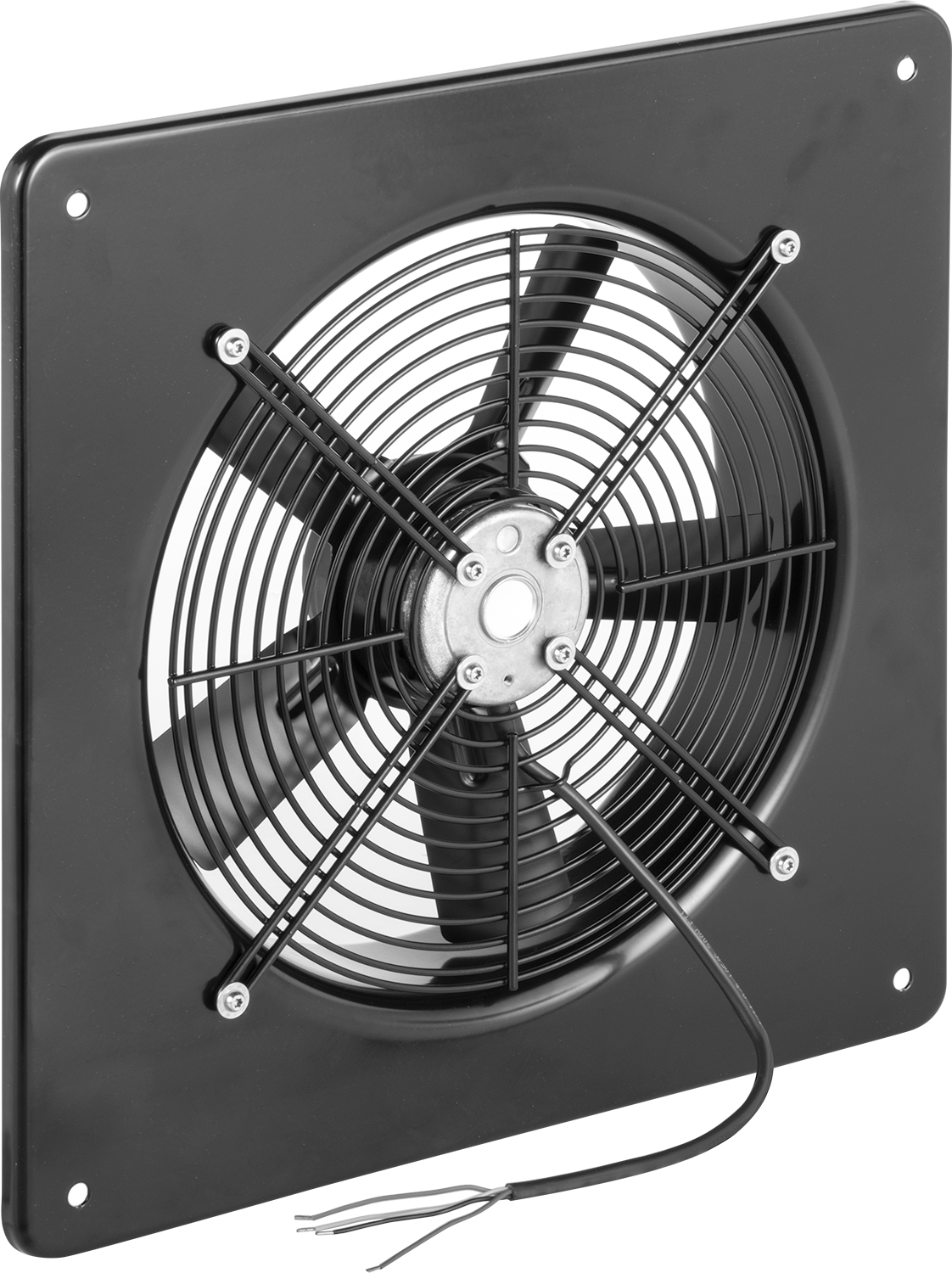 Toz Geçirmez Doğrudan Tahrikli Duvara Monte Egzoz Fanı, 12 inç çapında bıçaklı, 120V AC, 1500 CFM Hava Akışı