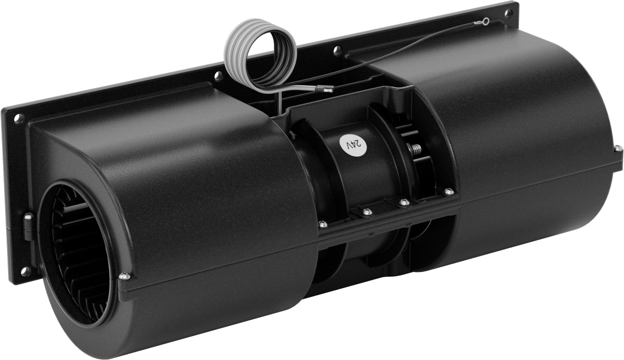 DC Üfleyici, Açık Motor Muhafazası, 12V, 375 CFM @ 0 inç Su