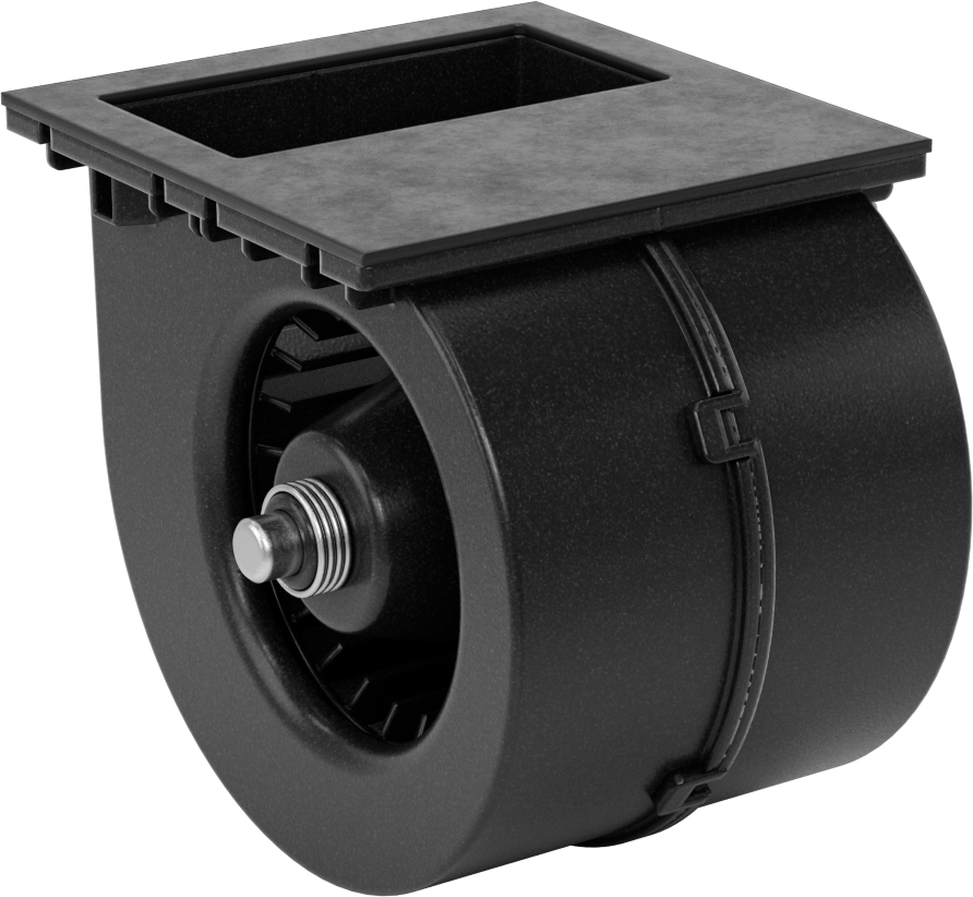 DC Üfleyici, Açık Motor Muhafazası, 12V, 290 CFM @ 0 inç Su