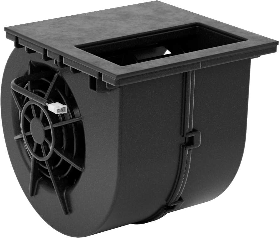 DC Üfleyici, Açık Motor Muhafazası, 12V, 290 CFM @ 0 inç Su