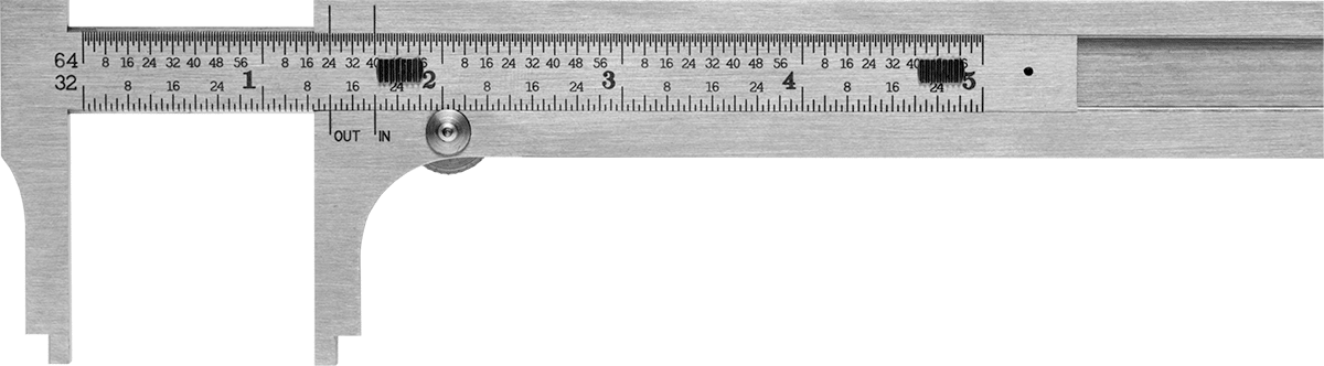 Cep Sürgülü Cetvel Kaliperi, Model Numarası 1025, 0 ila 4-3/4 inç Ölçüm Aralığı