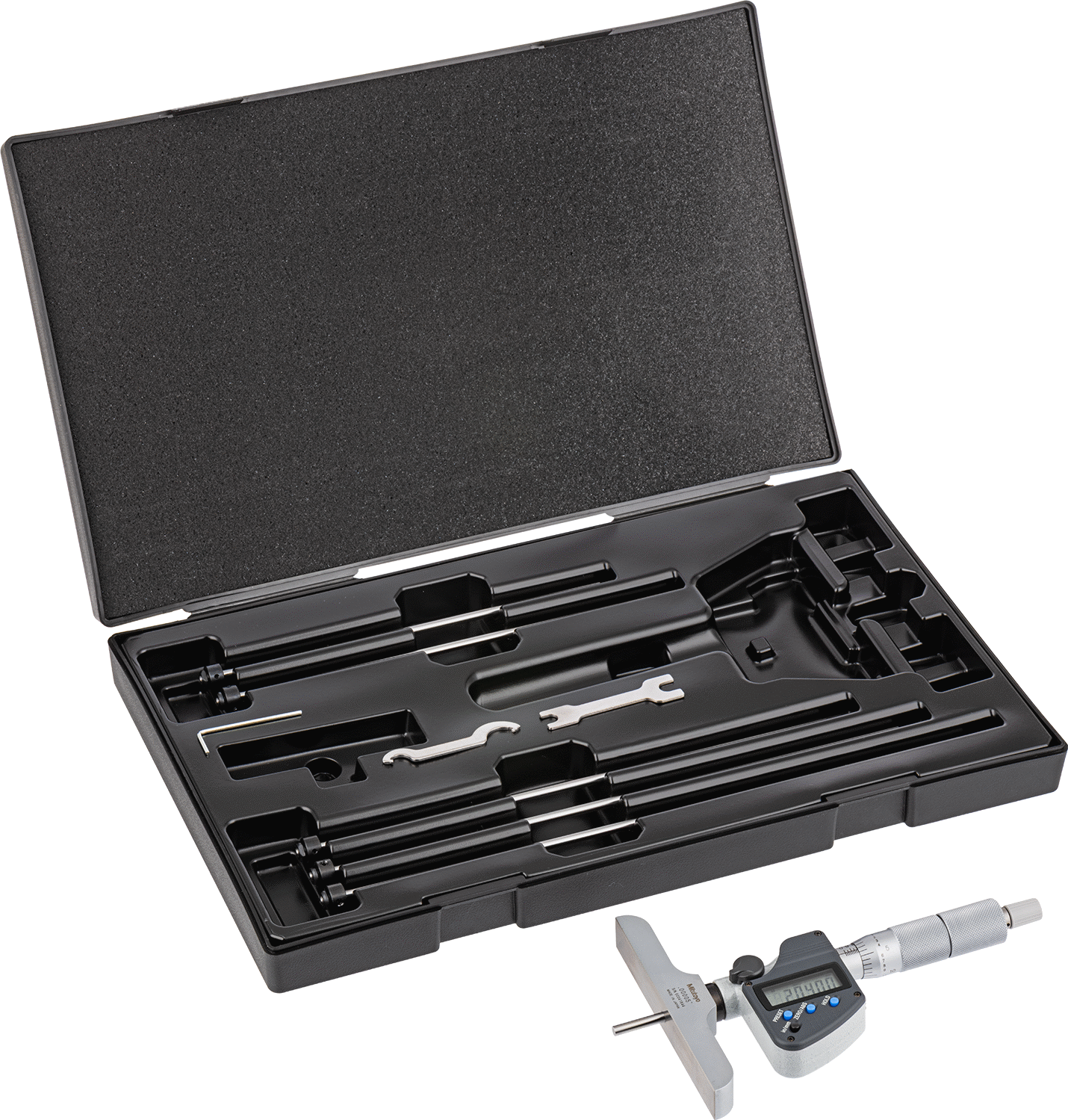 Mitutoyo Elektronik Derinlik Mikrometresi, Model 329-350-30, 12-3/4" Toplam Yükseklik