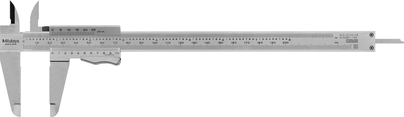 Mitutoyo Kendinden Kilitlemeli Vernier Kaliperi, Model Numarası 531-129, 11-1/4" Toplam Uzunluk