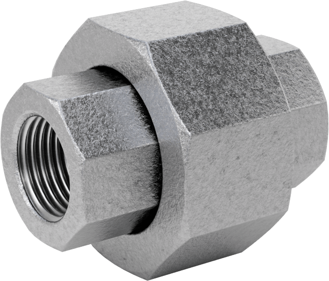 Orta Basınçlı Galvanizli Demir Boru Bağlantı Parçası, Düz Bağlantı Parçası, 3/8 NPT Dişi