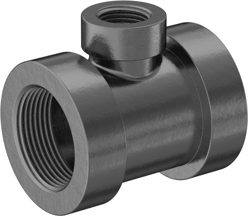 Orta Basınçlı Galvanizli Demir Boru Bağlantı Parçası, Hat Üstü T Redüktör, 1-1/4 x 1/2 NPT Dişi
