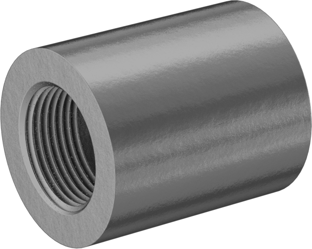 Orta Basınçlı Galvanizli Demir Boru Bağlantı Parçası, Düz Konektör, 1 NPT Dişi