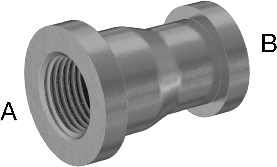 Orta Basınçlı Galvanizli Demir Boru Bağlantı Parçası, Düz Redüktör, 3/8 x 1/4 NPT Dişi