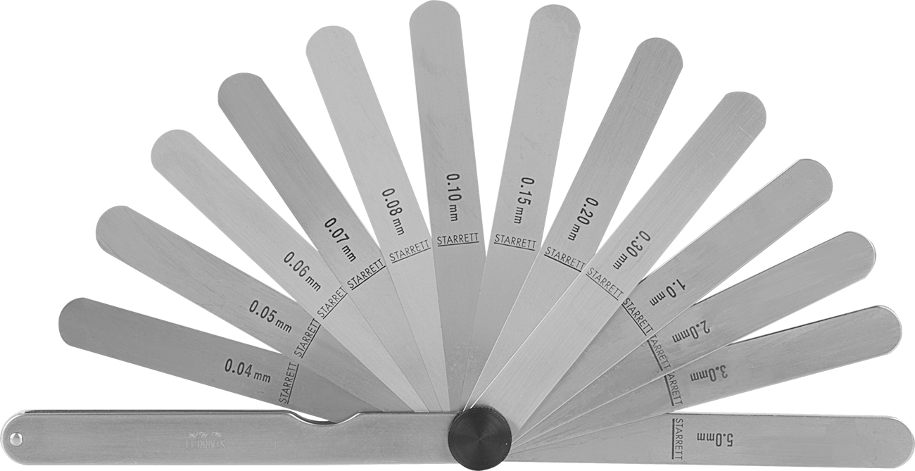 Starrett Kalınlık Ölçer Seti, Alet Çeliği, 13 Yaprak, Model Numarası 467m