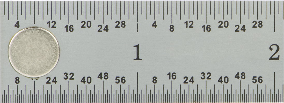 Manyetik Yüksek Hassasiyetli Cetvel, Soldan Sağa Okuma, 6"/150 mm Uzunluk