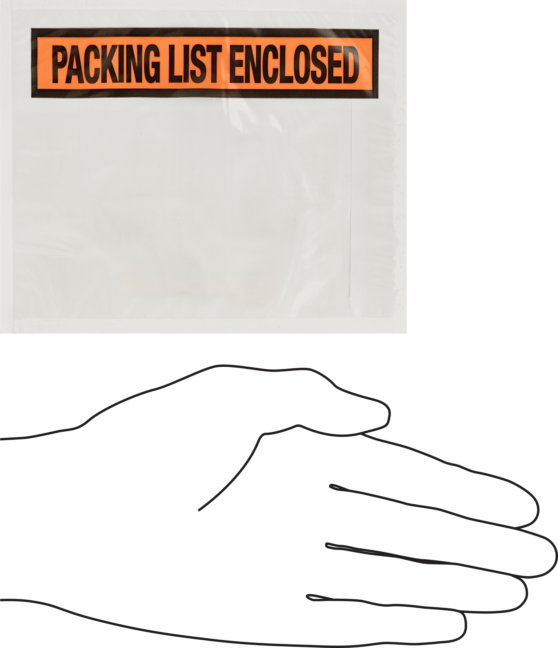 Paket Fişi Kılıfı, Yapışkan Kapak, (Paket Listesi...), 5-1/2" x 4-1/2"