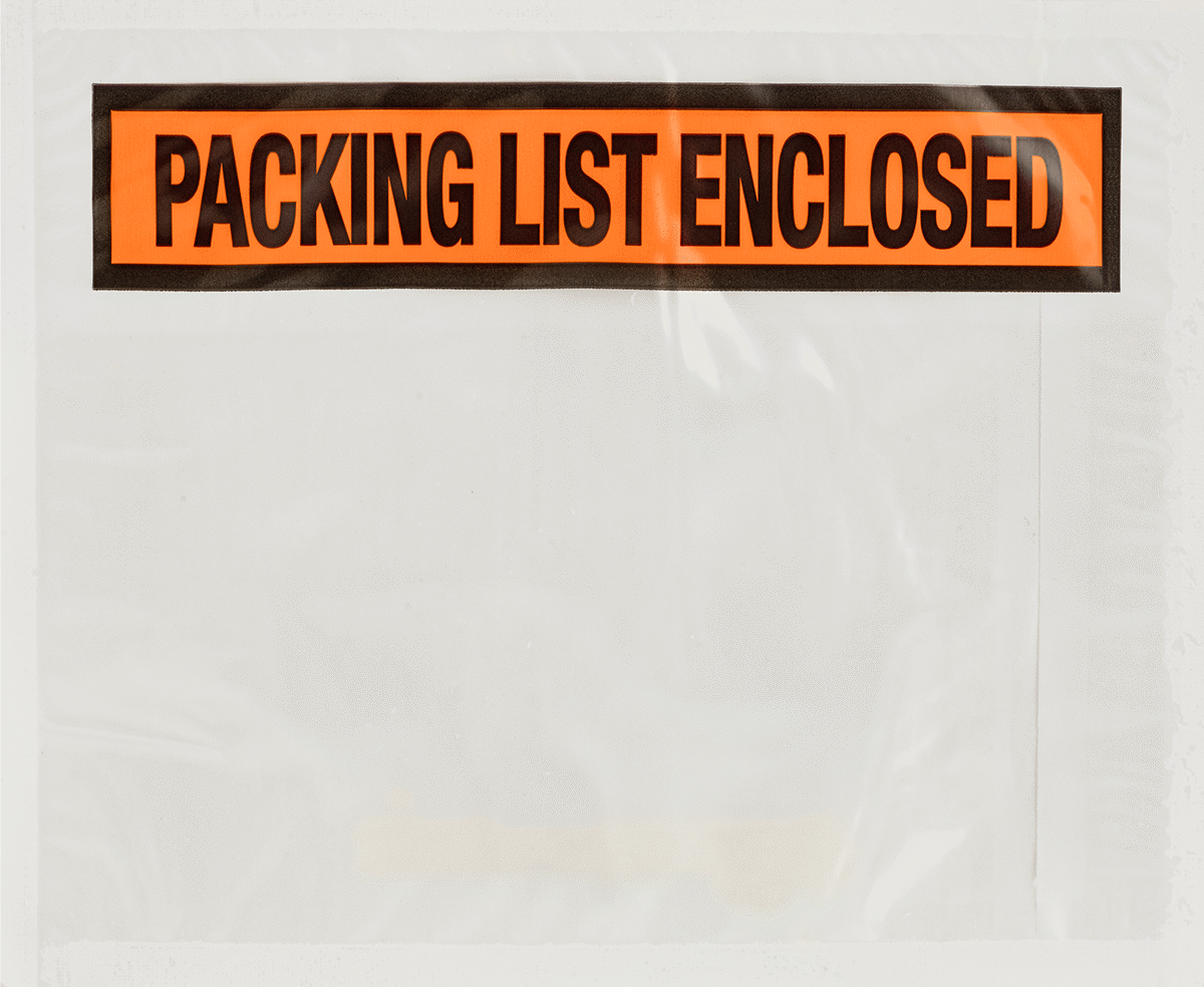 Paket Fişi Kılıfı, Yapışkan Kapak, (Paket Listesi...), 5-1/2" x 4-1/2"