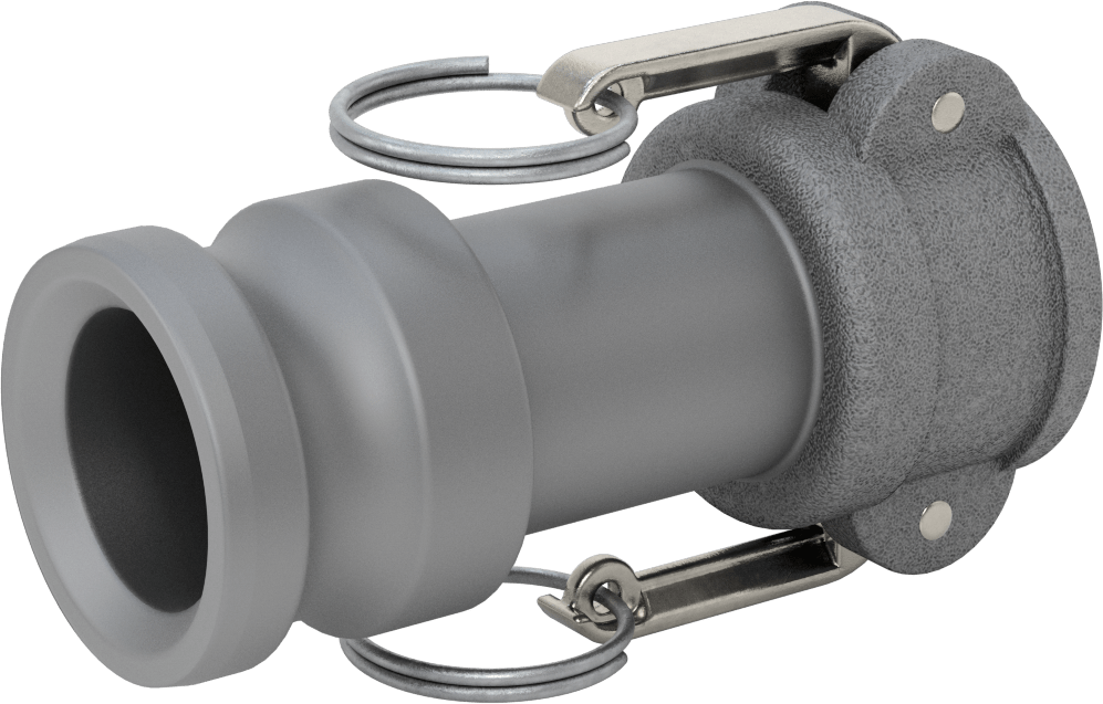 Eloksallı Alüminyum Kam ve Yivli Hortum Bağlantısı, 2 Numaralı, Plug x Boyut 1-1/2, Soket