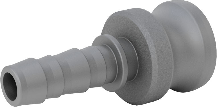 Eloksallı Alüminyum Kam ve Yivli Hortum Bağlantısı, 3/4 Boyut, Düz Plug, 1/2" Hortum İç Çapı için