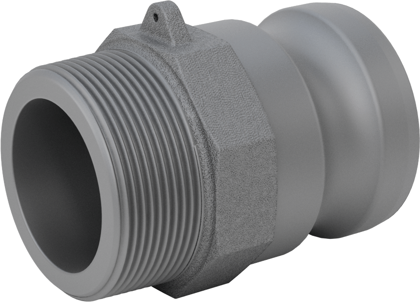 Eloksallı Alüminyum Kam ve Yivli Hortum Bağlantısı, 2 Numaralı, Plug, 2 NPT Erkek Uç