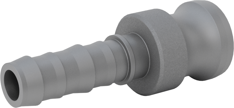 Eloksallı Alüminyum Kam ve Yivli Hortum Bağlantısı, 1/2 numaralı, Plug, 1/2" Hortum İç Çapı