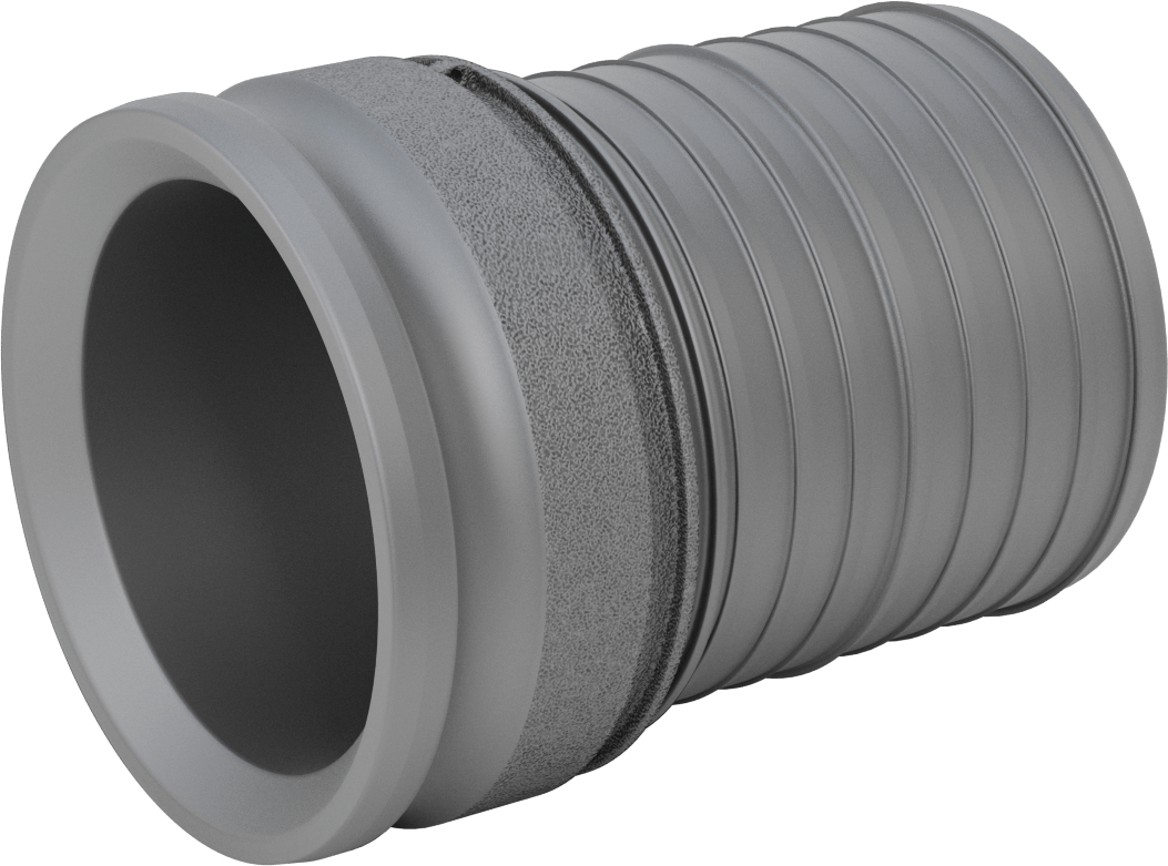 Eloksallı Alüminyum Kam ve Yivli Hortum Bağlantısı, Boyut 5, Plug, 5" Hortum İç Çapı