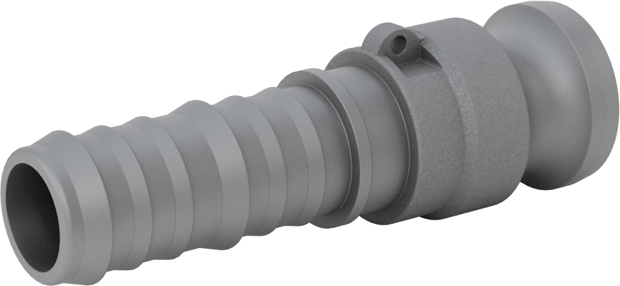 Eloksallı Alüminyum Kam ve Yivli Hortum Bağlantısı, Boyut 1, Plug, 1" Hortum İç Çapı