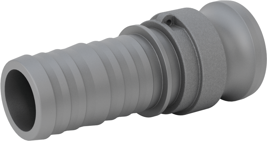 Eloksallı Alüminyum Kam ve Yivli Hortum Bağlantısı, 1-1/2 boyut, Plug, 1-1/2" Hortum İç Çapı