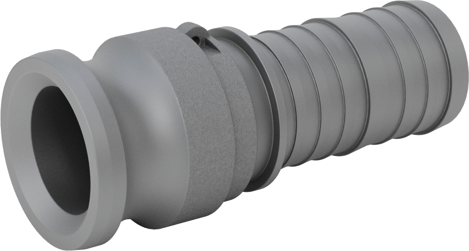 Eloksallı Alüminyum Kam ve Yivli Hortum Bağlantısı, 1-1/2 boyut, Plug, 1-1/2" Hortum İç Çapı