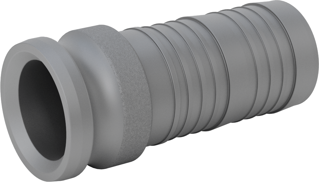 Eloksallı Alüminyum Kam ve Yivli Hortum Bağlantısı, Boyut 2-1/2, Plug, 2-1/2" Hortum İç Çapı
