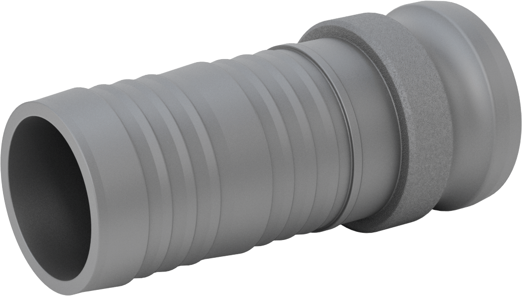 Eloksallı Alüminyum Kam ve Yivli Hortum Bağlantısı, Boyut 2-1/2, Plug, 2-1/2" Hortum İç Çapı