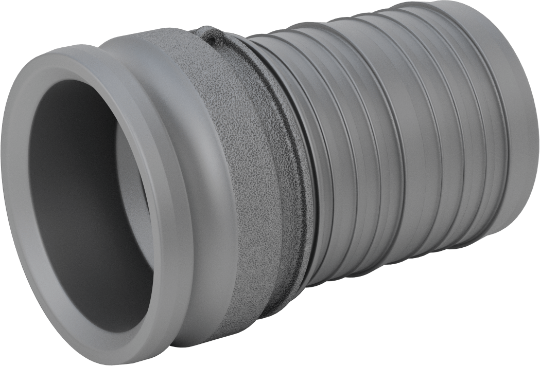 Eloksallı Alüminyum Kam ve Yivli Hortum Bağlantısı, 4 Boyut, Plug, 4" Hortum İç Çapı
