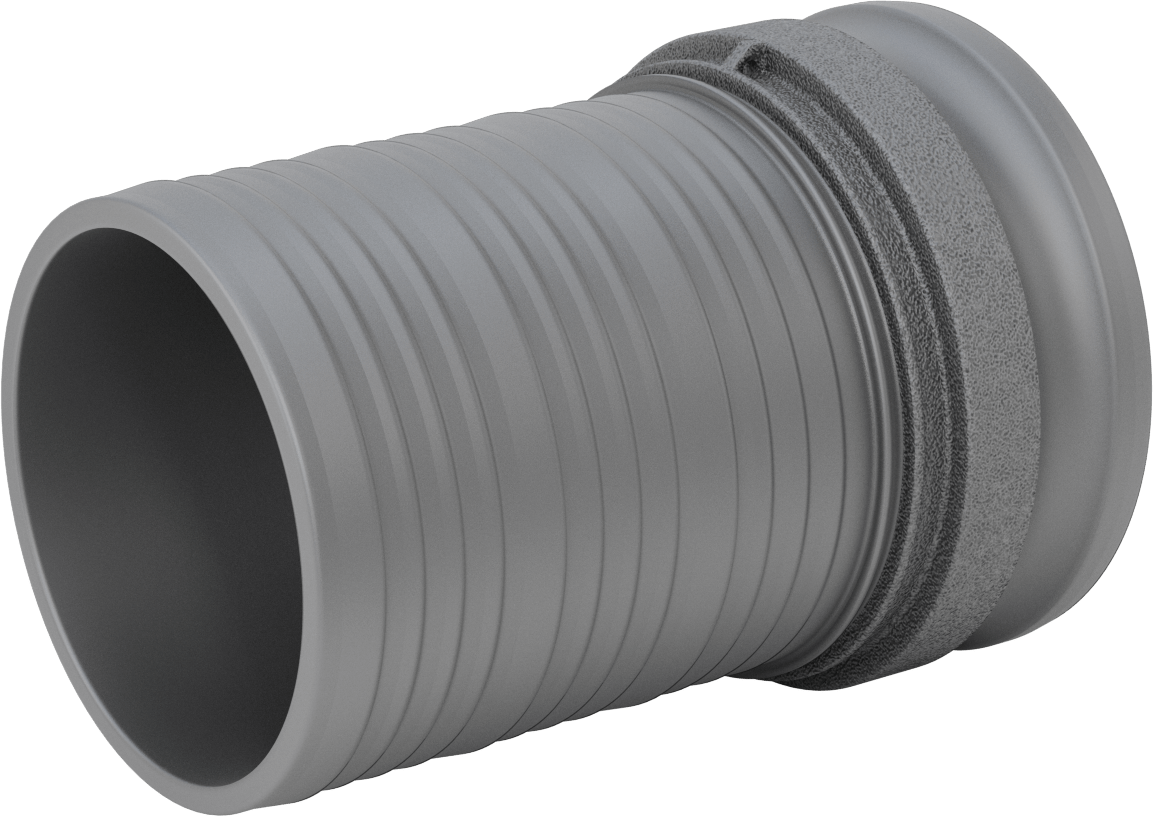 Eloksallı Alüminyum Kam ve Yivli Hortum Bağlantısı, Boyut 6, Plug, 6" Hortum İç Çapı