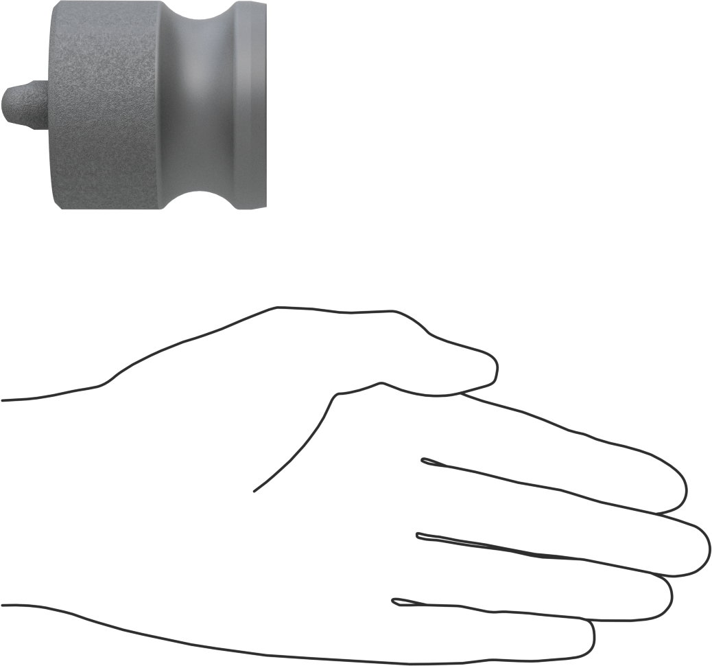 Eloksallı Alüminyum Kam ve Yivli Hortum Bağlantısı, 1-1/2 boyut, Plug