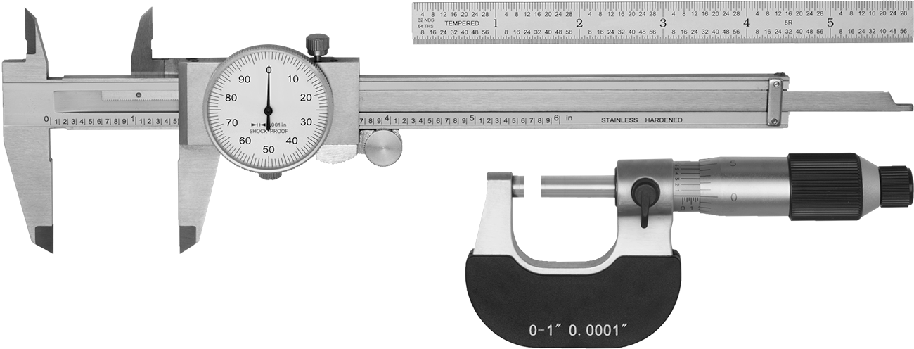 Hassas Ölçüm Aleti Seti, 0“ ila 6” Ölçüm Aralığı