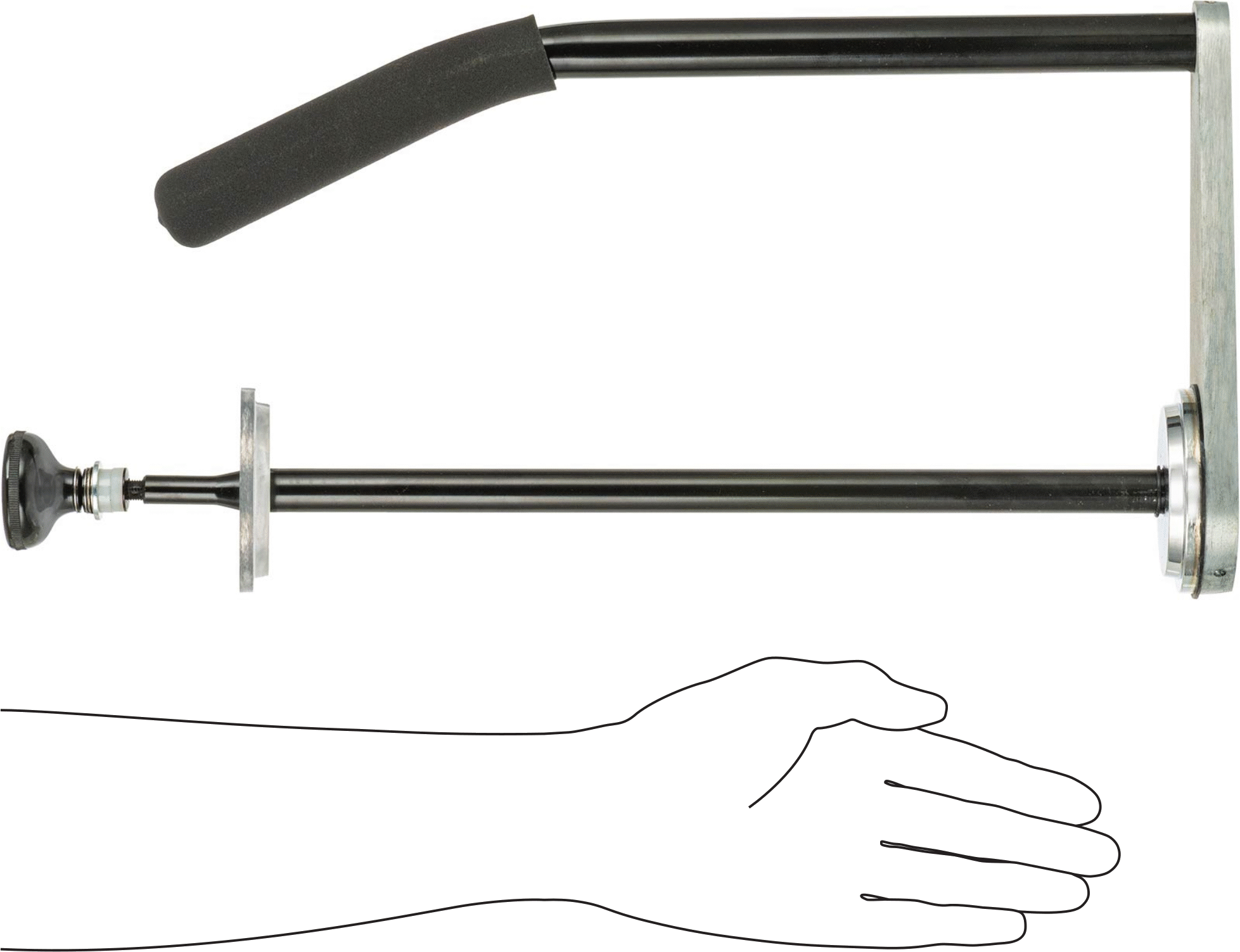 El Tipi Streç Sarma Makinesi, Açılı Saplı, 18“- 20” Rulo Genişliği için, 14" Uzunluk