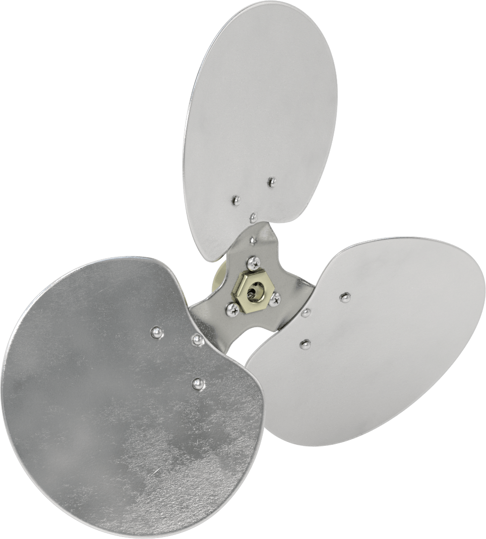 Alüminyum Fan Kanadı, 1/2" Çaplı Yuvarlak Mil için, 14" Bıçak Çapı, 3 Bıçak