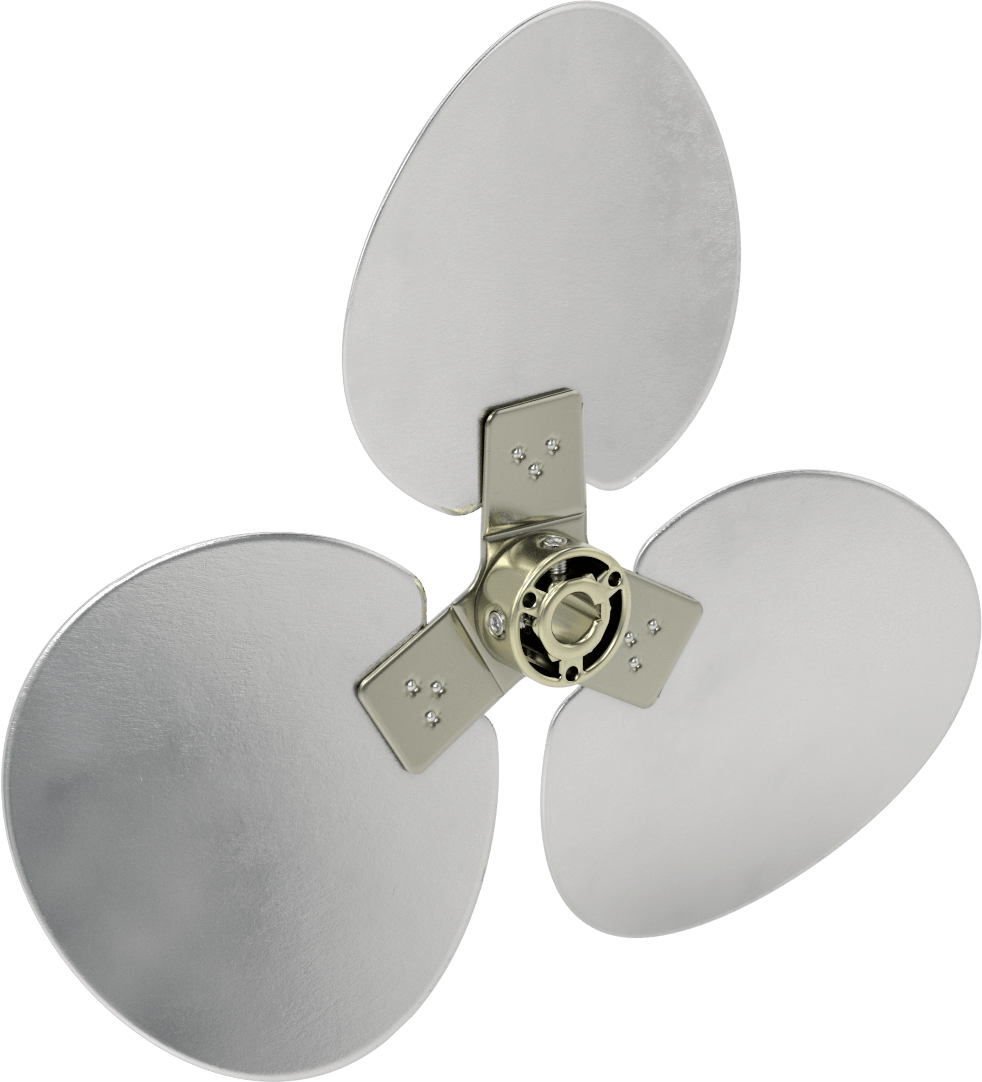 Alüminyum Fan Kanadı, 5/8" Çaplı Yivli Mil için, 14" Bıçak Çapı, 3 Bıçak