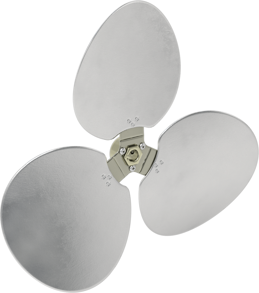 Alüminyum Fan Kanadı, 5/8" Çaplı Yivli Mil için, 16" Bıçak Çapı, 3 Bıçak