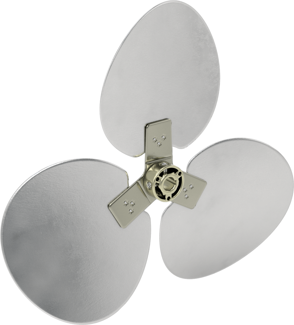 Alüminyum Fan Kanadı, 5/8" Çaplı Yivli Mil için, 16" Bıçak Çapı, 3 Bıçak