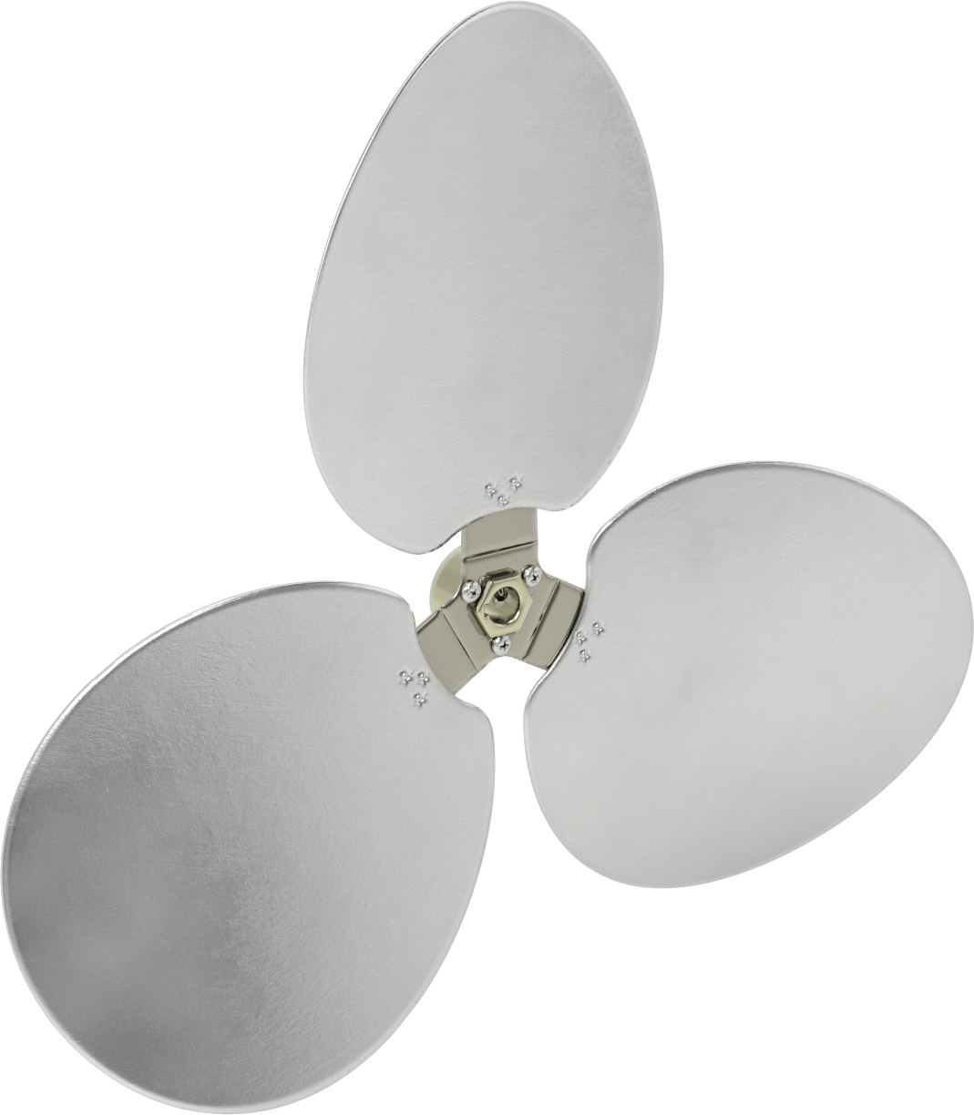 Alüminyum Fan Kanadı, 5/8" Çaplı Anahtar Mili için, 20 inç Bıçak Çapı, 3 Bıçak, 23 Derece