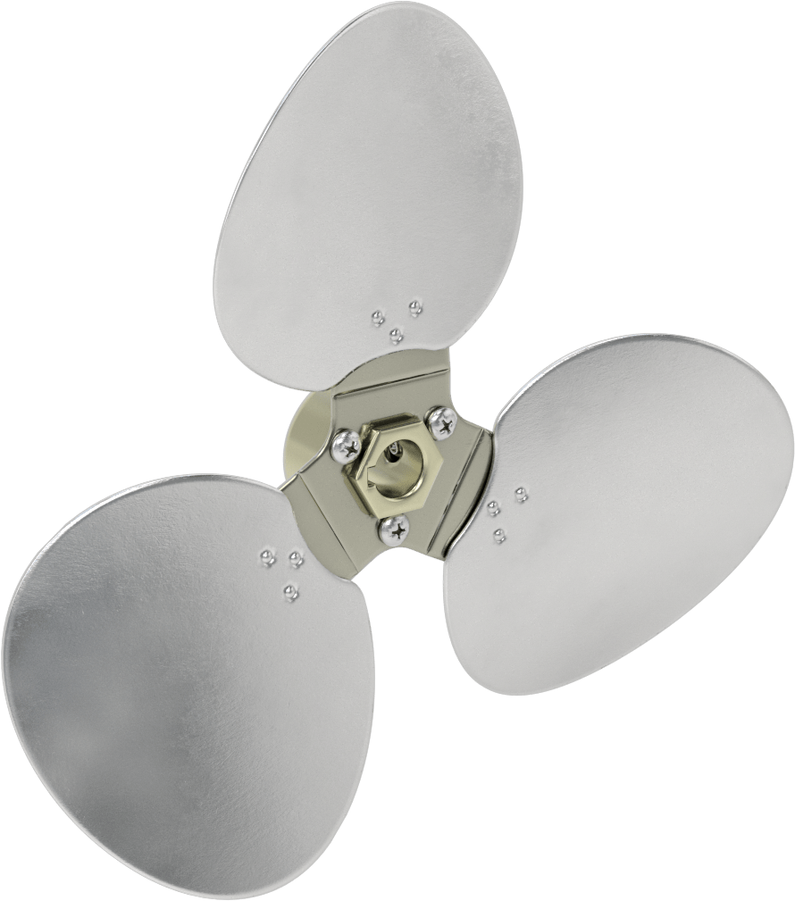Alüminyum Fan Kanadı, 5/8" Çaplı Yivli Mil için, 10" Bıçak Çapı, 3 Bıçak