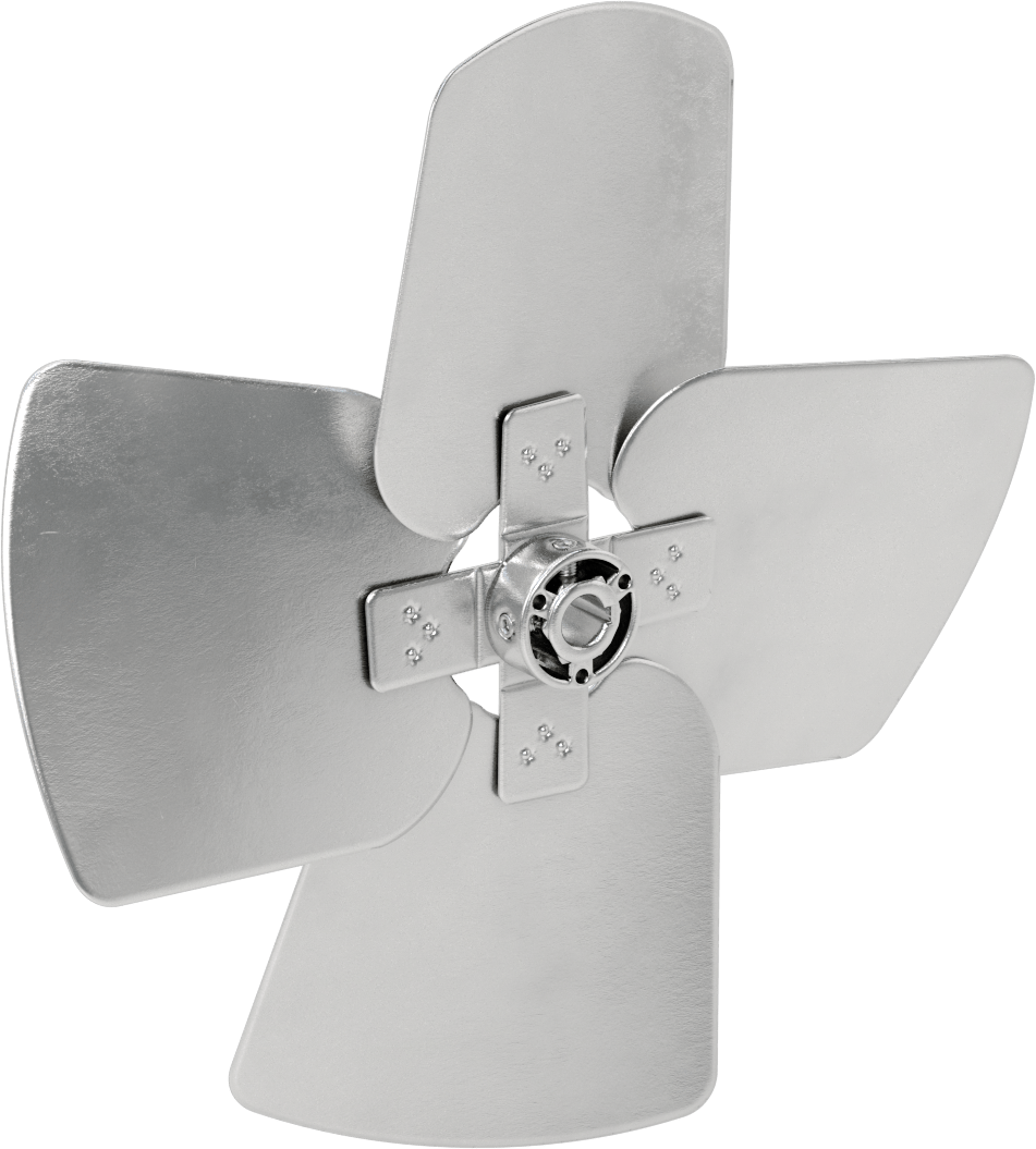 Alüminyum Fan Kanadı, 5/8" Çaplı Yivli Mil için, 14" Bıçak Çapı, 4 Bıçak