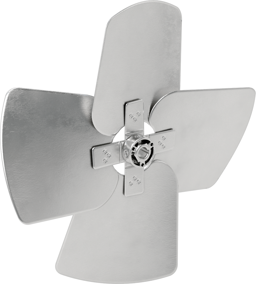 Alüminyum Fan Kanadı, 5/8" Çaplı Yivli Mil için, 16" Bıçak Çapı, 4 Bıçak