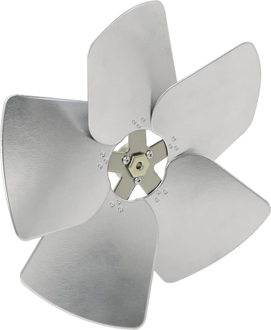 Alüminyum Fan Kanadı, 5/16" Çaplı Yuvarlak Mil için, 14" Bıçak Çapı, 5 adet Bıçak