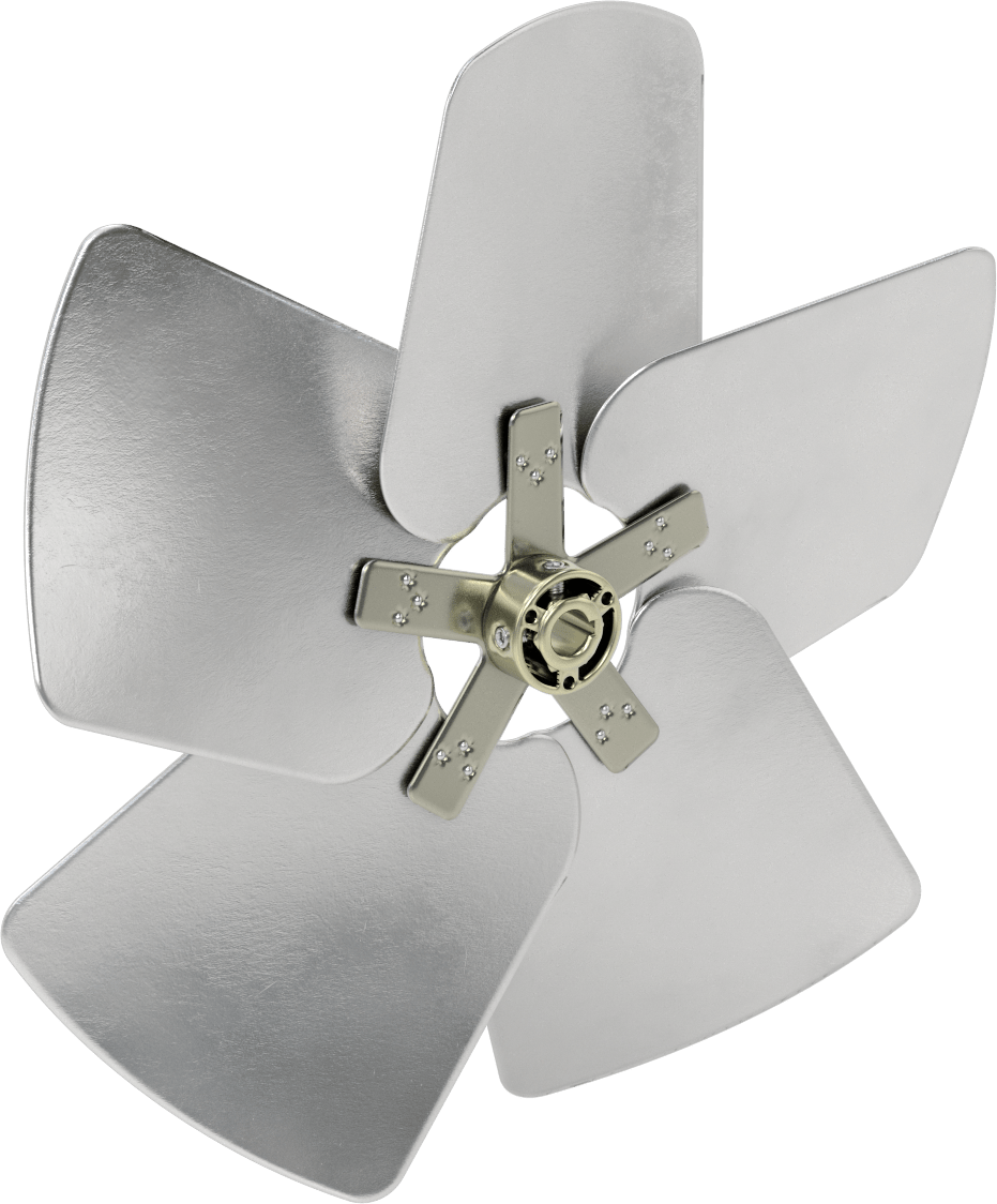 Alüminyum Fan Kanadı, 5/8" Çaplı Yivli Mil için, 16" Bıçak Çapı, 5 adet Bıçak