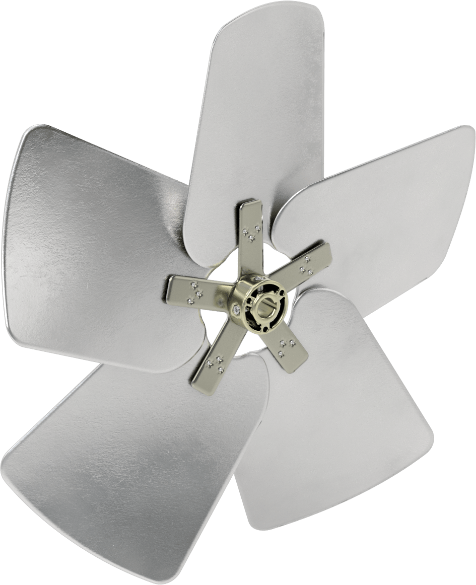 Alüminyum Fan Kanadı, 5/8" Çaplı Yivli Mil için, 18 inç Bıçak Çapı, 5 adet Bıçak