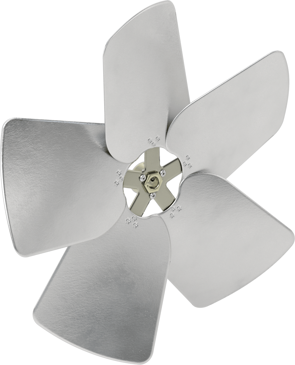 Alüminyum Fan Kanadı, 5/8" Çaplı Yivli Mil için, 18 inç Bıçak Çapı, 5 adet Bıçak