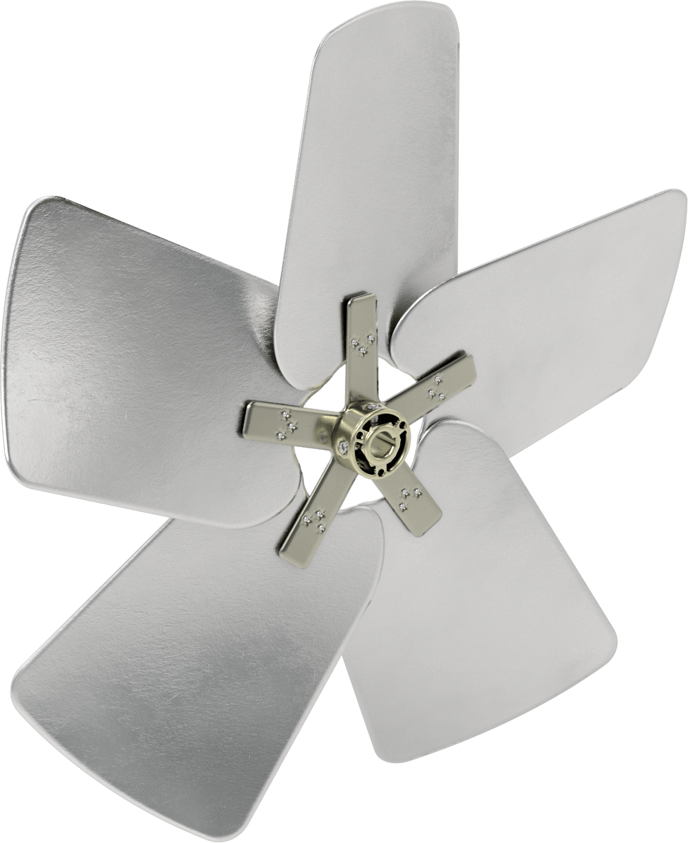 Alüminyum Fan Kanadı, 5/8" Çaplı Yivli Mil için, 20 inç Bıçak Çapı, 5 adet Bıçak