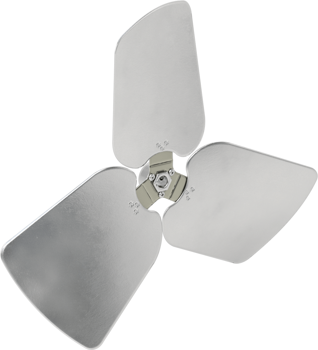 Alüminyum Fan Kanadı, 5/8" Çaplı Anahtar Mili için, 18 inç Bıçak Çapı, 3 Bıçak, 27 Derece