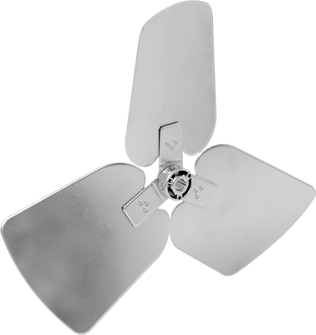 Alüminyum Fan Kanadı, 5/8" Çaplı Anahtar Mili için, 18 inç Bıçak Çapı, 3 Bıçak, 27 Derece