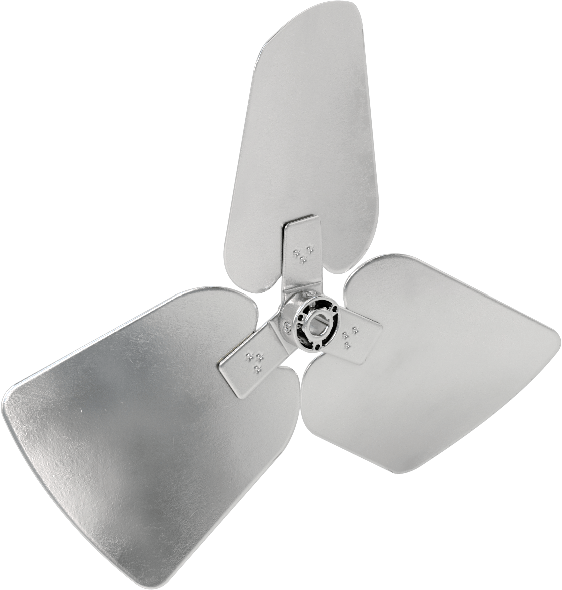 Alüminyum Fan Kanadı, 5/8" Çaplı Anahtar Mili için, 18 inç Bıçak Çapı, 3 Bıçak, 33 Derece